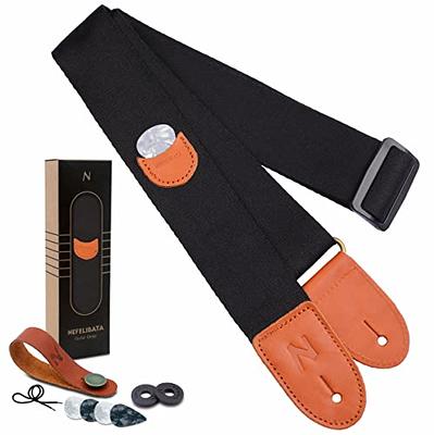 Guitar Strap for Acoustic Guitar , Electric Guitar and Bass Guitar, Adjustable Multi Color Woven Guitar Strap w/ Free Bonus 2 Picks + Strap Locks +