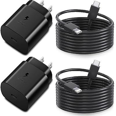 Cargador rápido USB C para Samsung Galaxy S24 S23 S22 Ultra S22 S21 FE Z  Flip5 Flip 4 Fold 5 4 3 A15 A54 A53 A14 A13 5G S20 Plus A73 A72 A52,  cargador