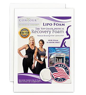 Lipo Foam Lipo Foam Pads Flattening Abdominal Foam Board Compression  Garment After Liposuction Foam Boards for Lipo Recovery Supplies 8 x 11  Inches White (4)