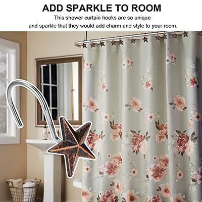 AGPtek Star Decorative Rustic Shower Curtain Hooks for Home Bathroom, Set  of 12, Brown - Yahoo Shopping