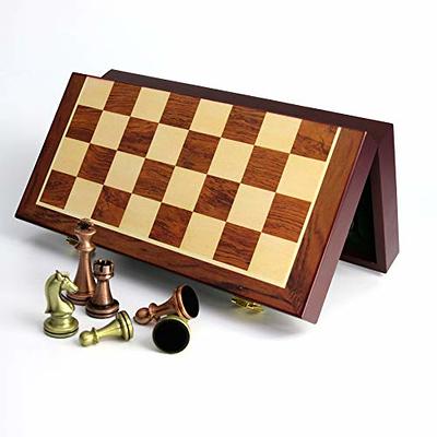Wooden Folding Chess Board Set Adult Board Games Luxury Family