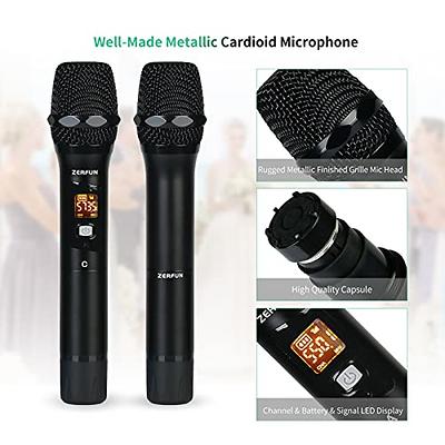 FerBuee Wireless Microphone Dual Professional Cordless Dynamic