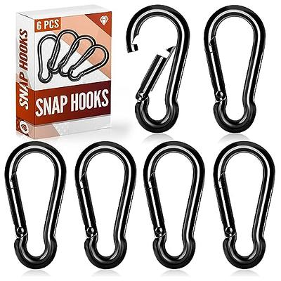 M6 Double Ended Swivel Eye Hook and Safety Carabiner Spring Snap Hook  Swivel Shackle Ring 304 Stainless Steel Connector Set of 3