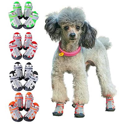  Hcpet Dog Boots Waterproof Dog Shoes for Small Dogs, Anti-Slip Dog  Booties Paw Protector for for Hot Pavement Winter Snow Hiking with  Reflective Straps 4PCS : Pet Supplies