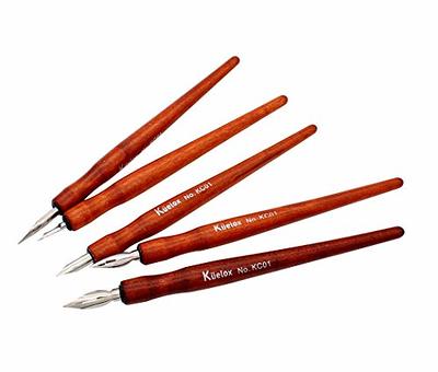 Hillento Comic Dip Pen Set, 5 Wooden Pen Handler Artist Cartoon