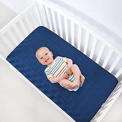 GRT 2 Pack Waterproof Crib Mattress Protector, Quilted Baby Mattress Cover  Fitted Deep Pocket from 4 up to 9, Extra Soft Breathable & Noiseless