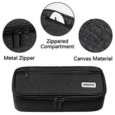 Pencil Case, Large Pencil Pouch with 2 Zipper Compartments