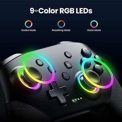 VOYEE Switch Controllers Wireless, Compatible with Switch Pro Controllers  for Switch/Switch Lite/OLED/PC, One-Key Pairing Gamepad with 9-Color RGB  LEDs 800mAh Battery 6-Axis Motion Wake Up Function - Yahoo Shopping