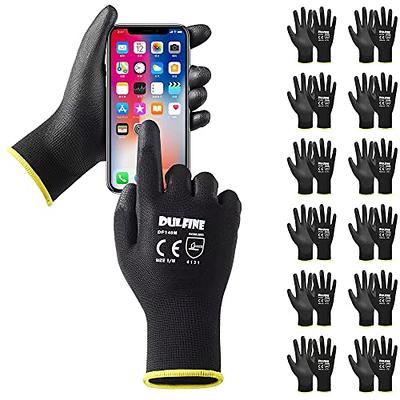 Work Gloves for men and women 12 Pairs, KAYGO KG11P, Seamless Knit Working  Glove with Polyurethane Coated for General Purpose 