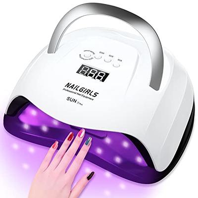 Ayshone 60W Rechargeable LED Gel Nail Lamp Cordless UV Led Nail Light Nail  Dryer for Gel Nails with Lifting Handle Touch Sensor LCD Screen