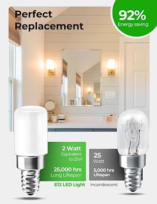 E12 Fridge Bulb Upgrade to LED Comparison 