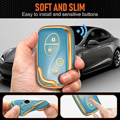 Auto TPU Key Cover Holder for Hyundai Elantra Tucson Venue Accessories  Smart Key Fob Protector for 3 Button Key Pink 