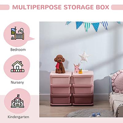 Lerliuo Kids Toy Storage Organizer, Children Small Bookcase and Pink