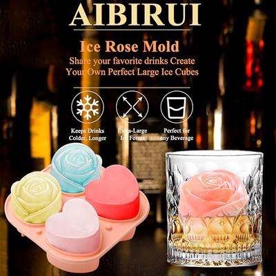 AIBIRUI Large Ice Cube Molds,8 PCS x 2.5 inch Whiskey Ice Cubes,Large Ice  Cube