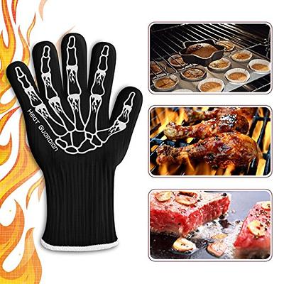 Teenitor 2 Pcs Heat Resistant Gloves With Silicone Bumps, Heat