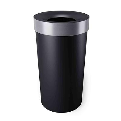 Safco Canmeleon Indoor/Outdoor Open Top Pentagon Trash Can 30 Gallon Black