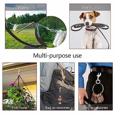 5 Piece Black Heavy Duty Swivel Snap Hook for Dog Leash Keychain Belt Clasp