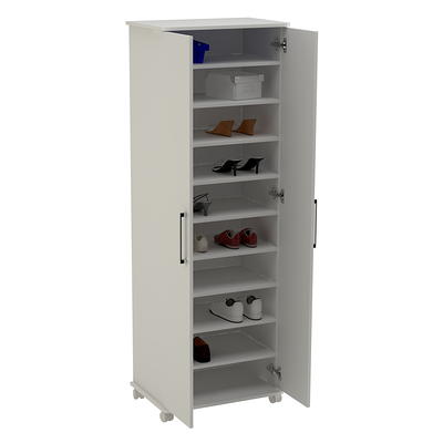 UNITSTAGE Portable Closet Wardrobe with Shoe Rack Freestanding