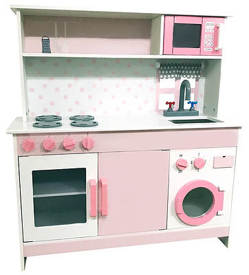 Kitchen Connection My Modern Kitchen Full Deluxe Kit Kitchen Playset with Toy Doll, Lights, and Sounds