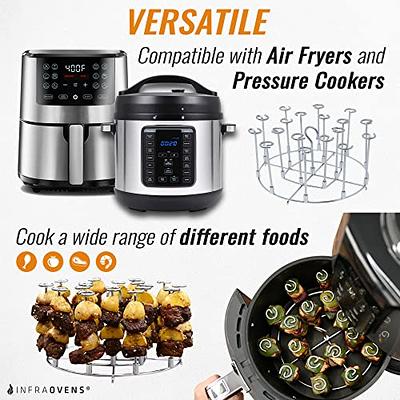 Air Fryer Rack Skewer Stand Compatible with Ninja Foodi Pressure Cooker,  Instant Pot 6 quart, 8 quart, Cosori, Comfee, CHEF iQ +More, Kabob Airfryer  Accessories Stainless Steel by INFRAOVENS - Yahoo Shopping