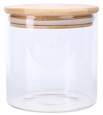 4 oz Candle Making Jar Borosilicate Glass with Bamboo Silicone Sealed Lid (6 Pack)