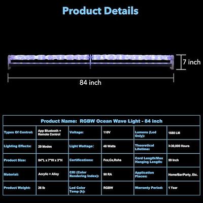 RGB LED Aurora Floor Lamp,Water Wave Wall Projector lights, Ambient Night  lights