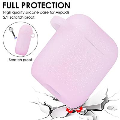 Silicone Protective Case with Faux Fur Pom Pom Keychain for AirPods Pro  (2nd Generation) - Lavender - HD Accessory