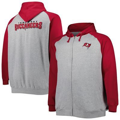 Women's Red Tampa Bay Buccaneers Prize Raglan Pullover Sweatshirt