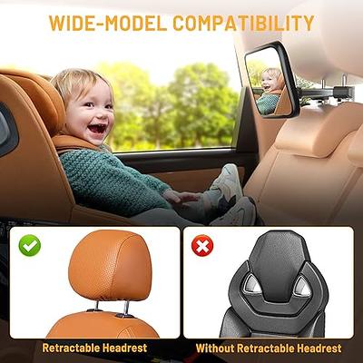 HUANLANG Baby Car Mirror, Rear Facing Car Seat Mirror 360° Adjustable Hook  Clip Design Backseat Mirror for Infant Newborn, Safety & Shatterproof,Easy  Assembled,Wide Crystal Clear View,Crash Tested - Yahoo Shopping