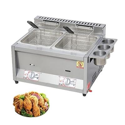 Deep Fryer Pot, Japanese Tempura Small Deep Fryer Stainless Steel Frying  Pot With Thermometer,Lid And Oil Drip Drainer Rack for French Fries Shrimp