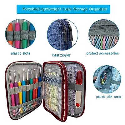  QZLKNIT Knitting Needle Case, Portable Crochet Needle Case,  Travel Organizer Storage Bag for Knitting Needles and Other Accessories  (Bag Only) : Arts, Crafts & Sewing