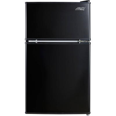 Two-Door Mini Refrigerator 3.2Cu.Ft, Freestanding Mini Fridge with Freezer