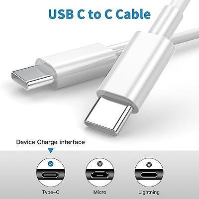 USB C to USB C Charging Cable 2Pack 10ft,Long Type C to C Fast Charger Cord  for Apple,for iPhone 15/15 Pro/15 Plus/15 Pro Max, for MacBook
