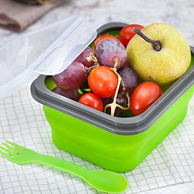 Camping Bowls With Lids, Foldable Silicone Collapsible Bowl, Lunch