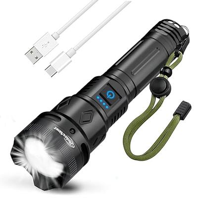 Led Brightest Flashlights High Lumens Rechargeable, 250000 Lumens Super  Bright Flashlight High Powered Flashlights, Waterproof Flash Light with  Cases for Emergency Camping (2PCS) - Yahoo Shopping