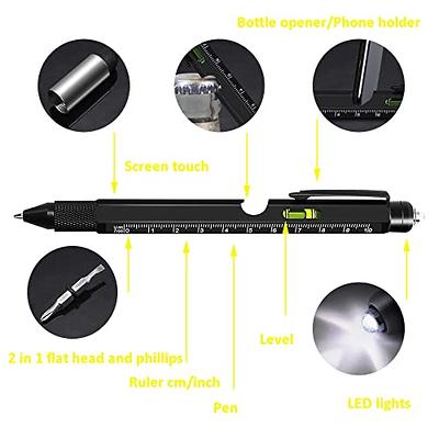  NADRQQE Cool Gifts For Men Woman, 6 IN 1 Multitool Pen