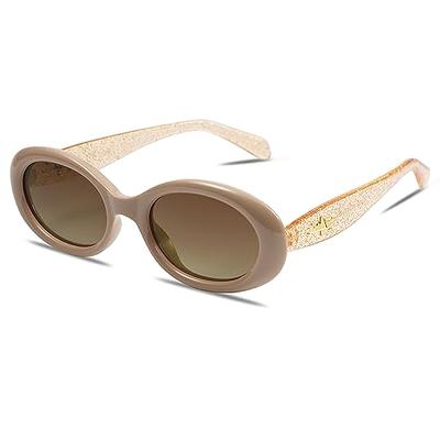 Round Polarized Sunglasses for Women Men Classic Small Circle Metal Frame  Sun Glasses (Gold/G15) : Amazon.in: Clothing & Accessories