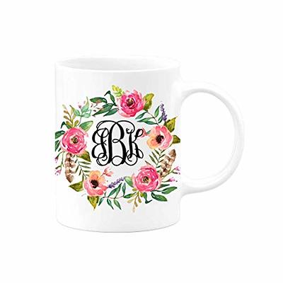 Printed 12 Pieces Leaf Circular Personalized 10 Oz Coffee Mug With Handle,  Ceramic White Anniversary Favors {Item# 734-13} - Yahoo Shopping