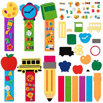 HubirdSall 24 Pack Back to School Felt Bookmarks Craft Kit, Make Your Own  Bookmark with School