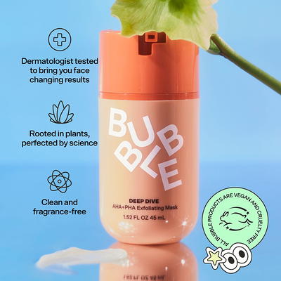 Bubble Skincare Deep Dive AHA + Pha Exfoliating Mask - Orange