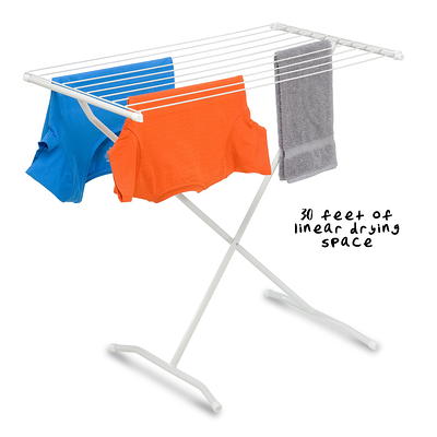 Honey-Can-Do Oversize Collapsible Clothes Drying Rack DRY-09066 Silver, 50  lbs