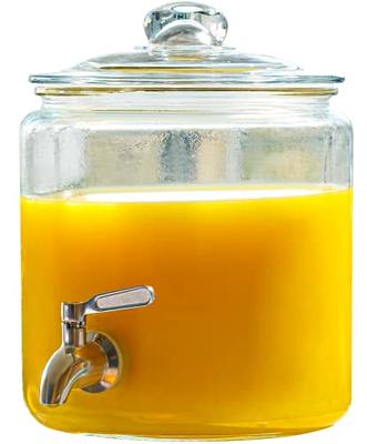 1 Gallon Mason Jar Glass Drink Dispenser with Stainless Steel Spigot