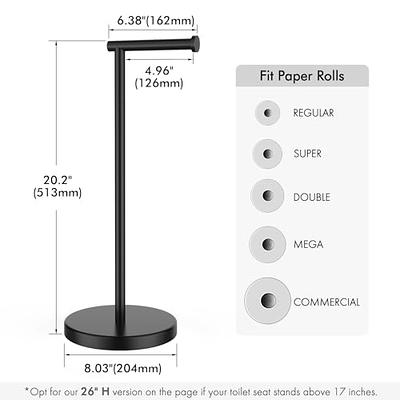 KES Bathroom Toilet Paper Holder Stand Marble Tissue Roll Holder SUS304  Stainless Steel Freestanding