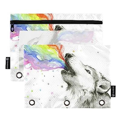 Sloths Flowers Pencil Pouch for 3 Ring Binder Pencil Case with Zipper Clear  Window Pencil Bags for Office Daily Supplies 2 Pack - Yahoo Shopping