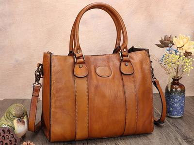 Iswee Women's Top Handle Leather Handbag