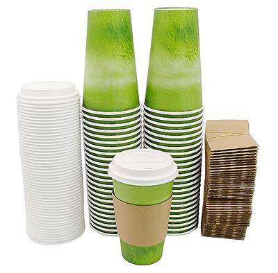 50 Packs 8 Oz Disposable Coffee Cups For Hot Drink, Water, Juice For Party,  Picnic, Travel, And Events (Without Lids)