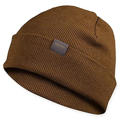 MERIWOOL Beanie for Men and Women - Merino Wool Blend Ribbed Knit
