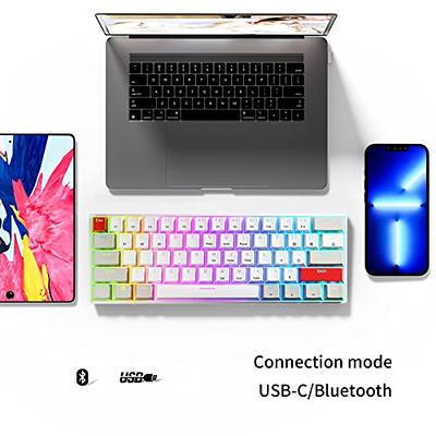 Newmen GM610 Pro Gaming Mechanical Keyboard Triple Mode BT5.0/2.4G/USB-C  RGB Backlit Ultra-Compact Mini Keyboard Hot-Swappable Wired/wiredless  Gaming