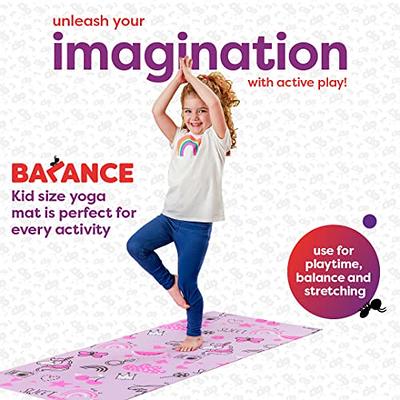 Flybar Antsy Pants Kids Yoga Mat - Yoga Mat for Kids, Yoga Mats for Home  Workout, Travel Yoga Mat, Sturdy Workout Yoga Mat Non Slip, for Kids,  Toddlers, Size 60” x 24”