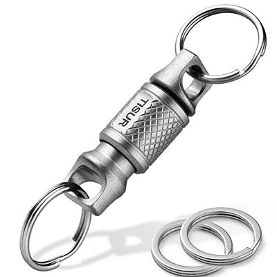 FEGVE Titanium Keychain for Men and Women,Quick Release Keychain Detachable Pull Apart Key Chain Holder